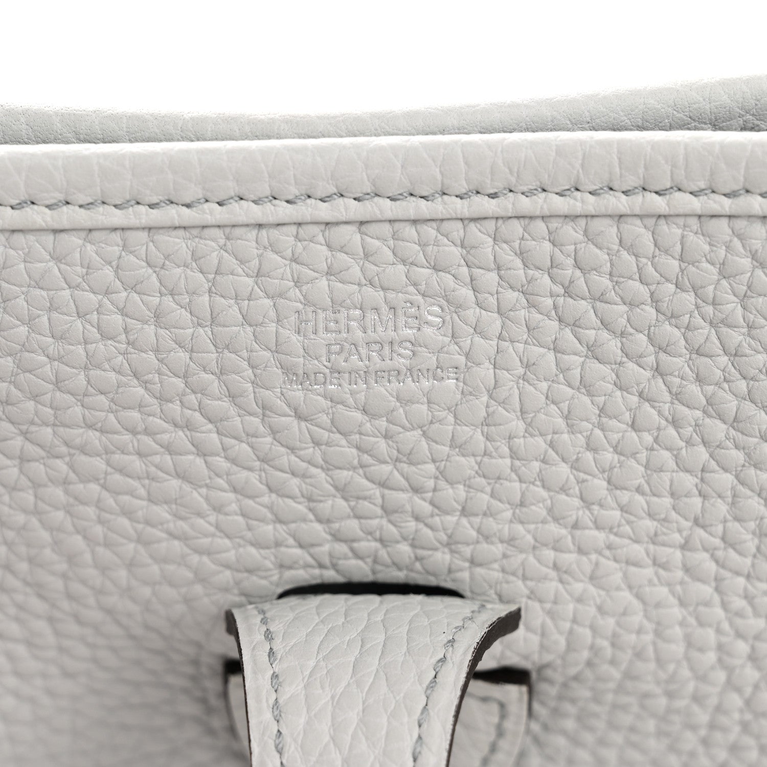 Hermes Taurillon Clemence Evelyne III PM Bleu Pale 6 of 11