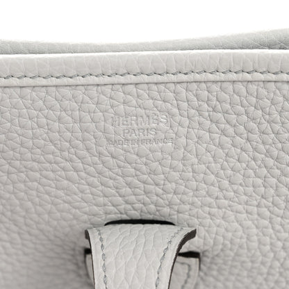 Hermes Taurillon Clemence Evelyne III PM Bleu Pale 6 of 11