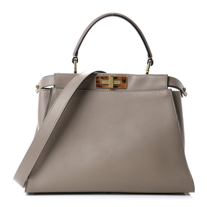 Fendi Vitello Seta Plexiglass Tortoise Medium Peekaboo Iconic Satchel Tortora 1 of 13