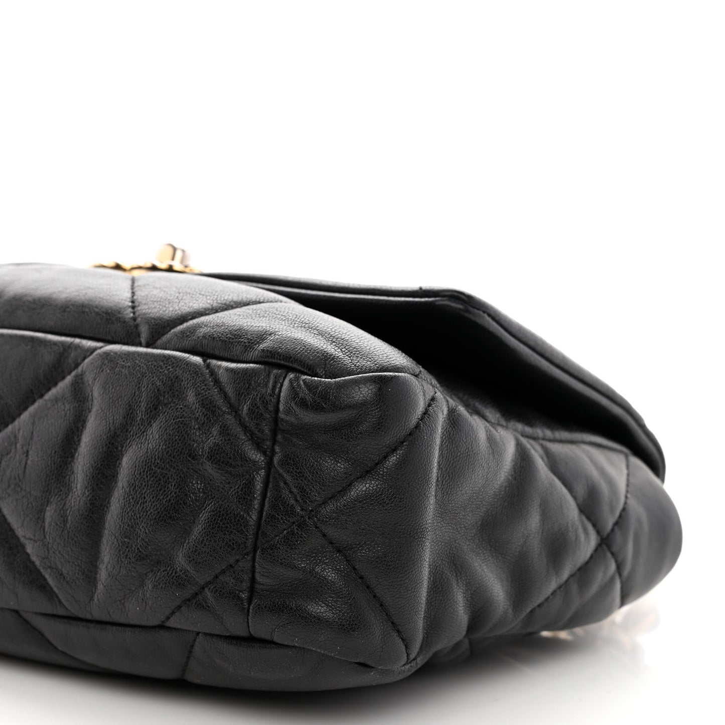 Goatskin Quilted Medium Chanel 19 Flap Black
