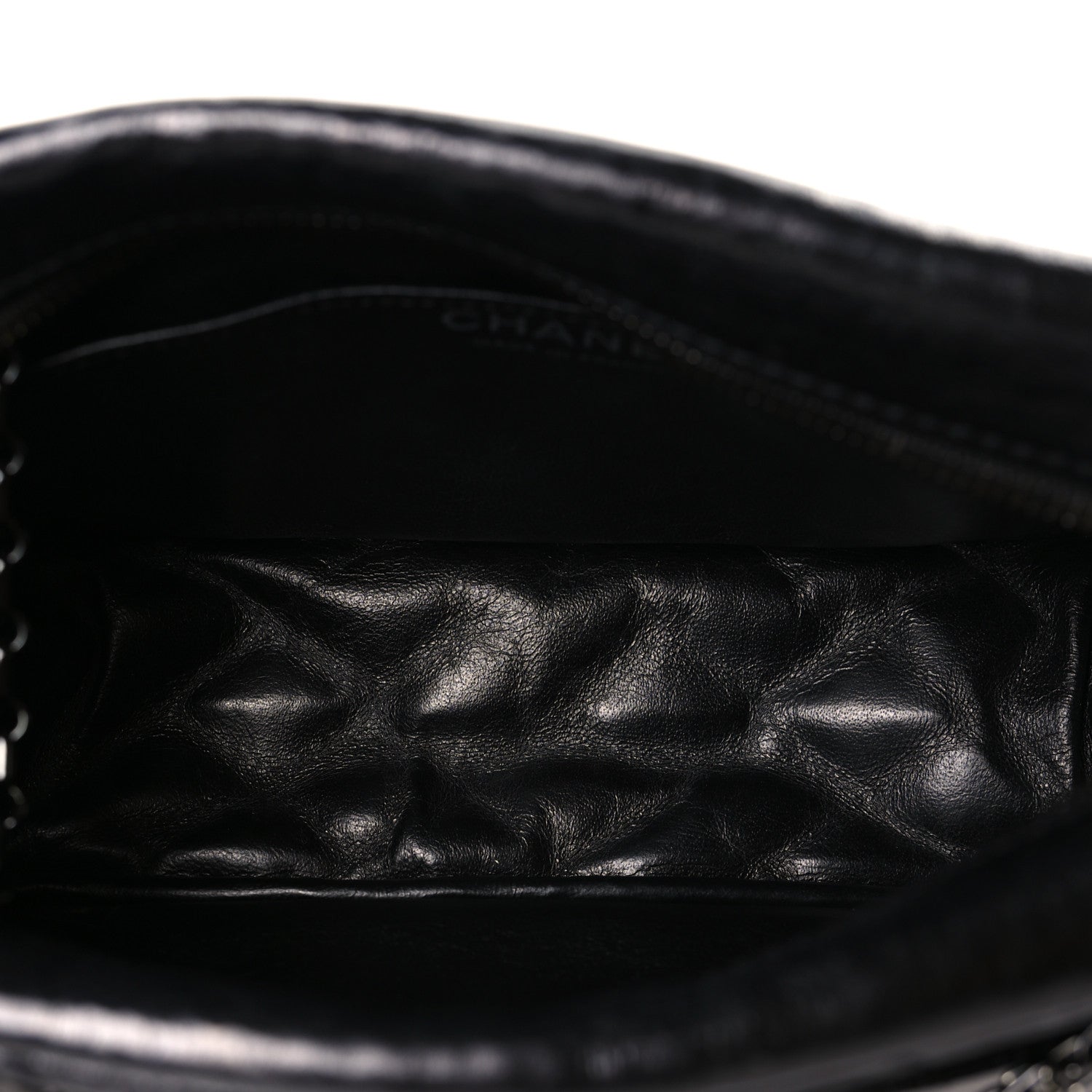 Chanel Metallic Aged Calfskin Quilted Medium Reissue Camera Case Black 5 of 8