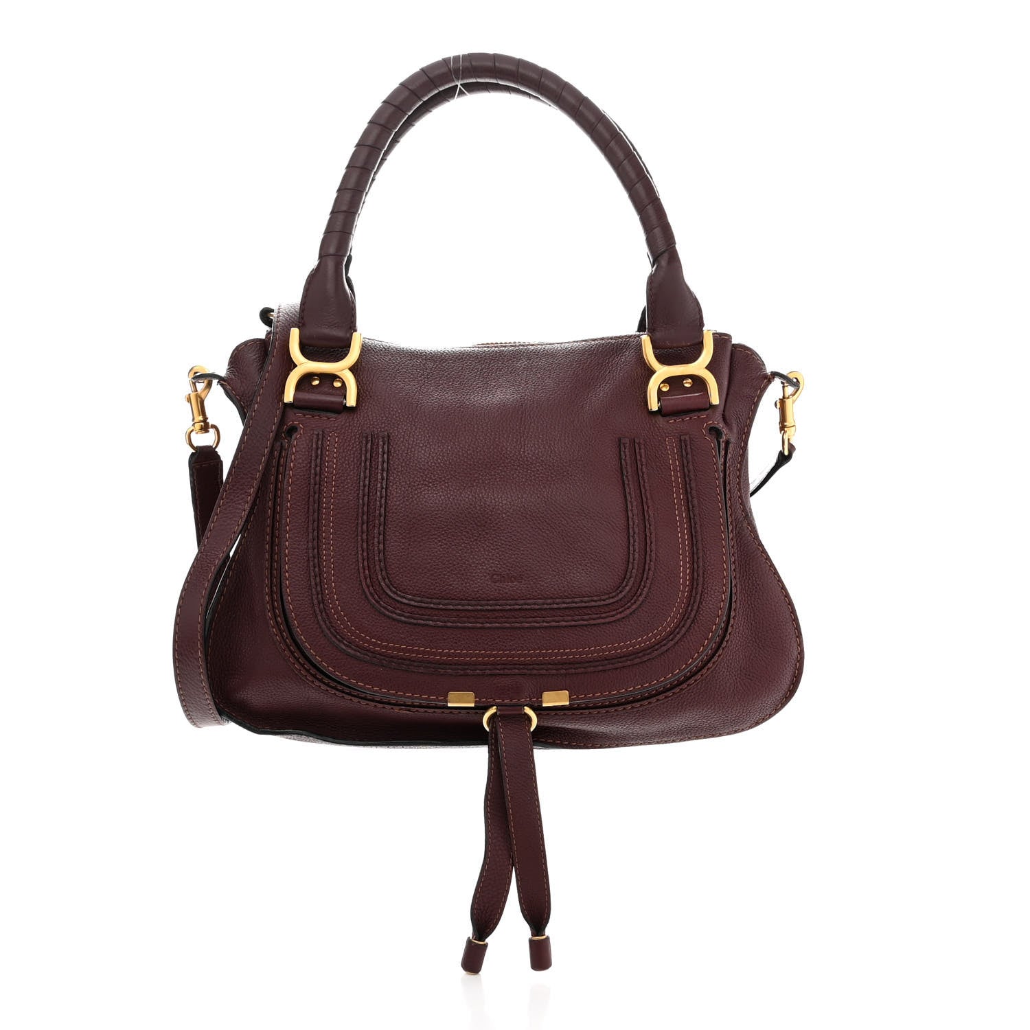 Chloe Calfskin Medium Marcie Satchel Dark Velvet 1 of 12