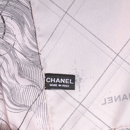 Chanel Silk Lion CC Scarf Light Pink 4 of 9