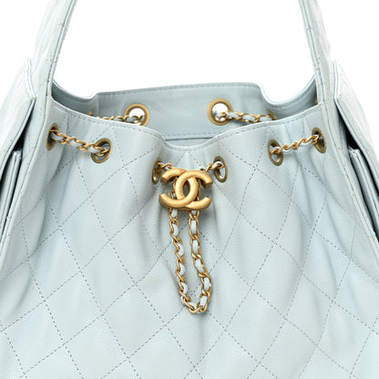 Chanel Caviar Quilted Small Chanel 25 Handbag Light Blue 8 of 10