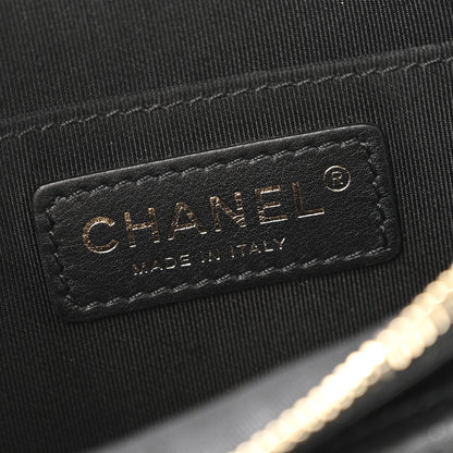Chanel Crumpled Glazed Lambskin Quilted Waist Bag Fanny Pack Black 6 of 13