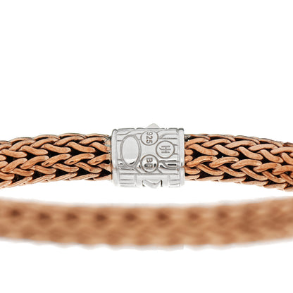 John Hardy Sterling Silver Bronze Diamond 7.5mm Classic Chain Bracelet 3 of 3