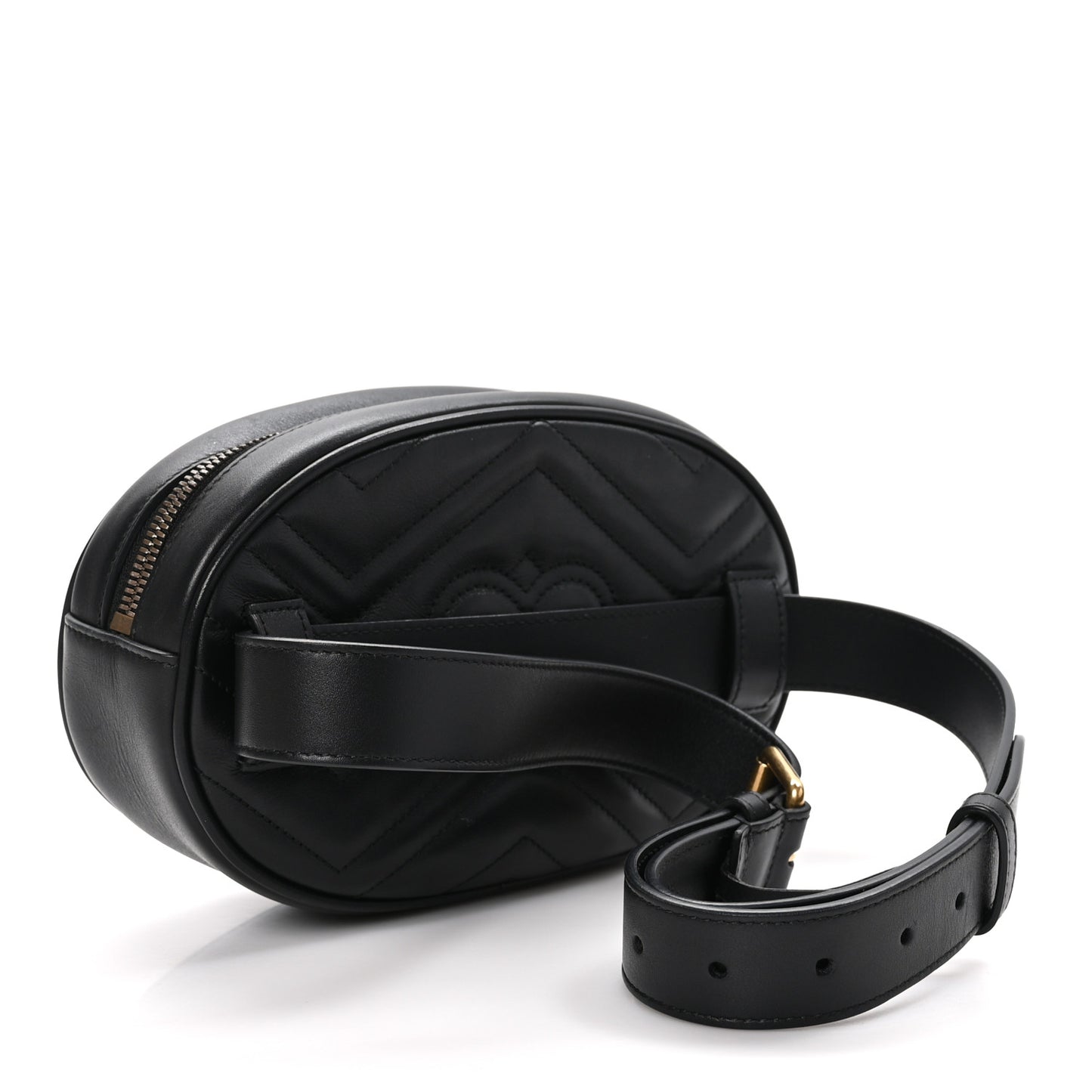 Calfskin Matelasse GG Marmont Belt Bag 95 38 Black