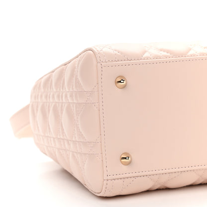 Christian Dior Lambskin Cannage Medium Lady Dior Light Pink 9 of 11