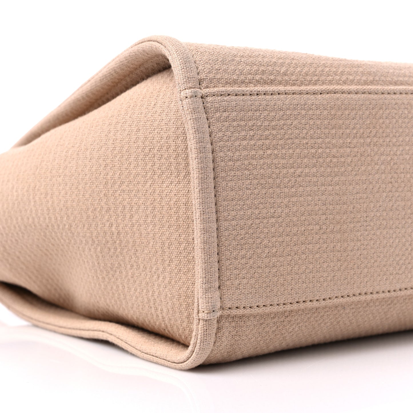 Mixed Fibers Small Deauville Tote Beige
