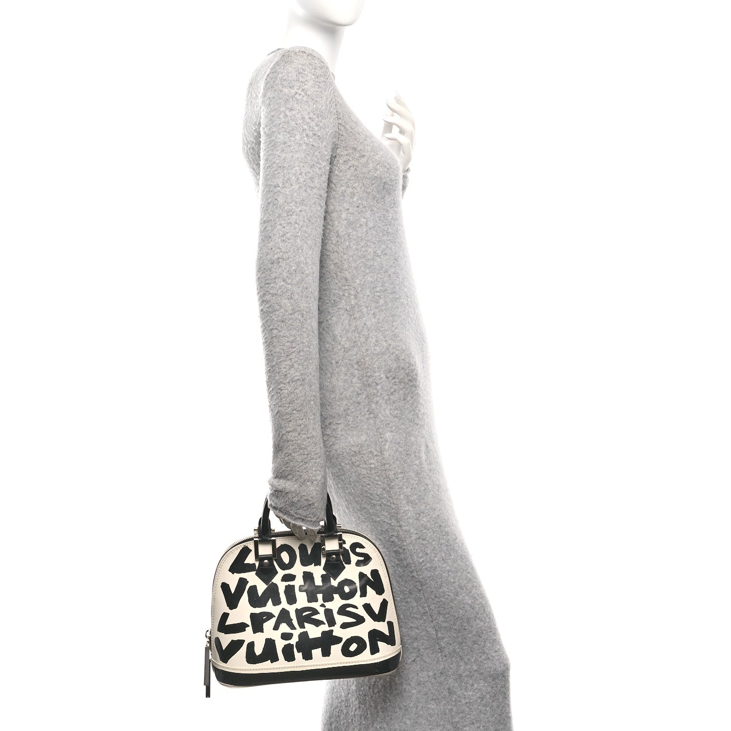 Louis Vuitton Graffiti Alma MM Black 2 of 14