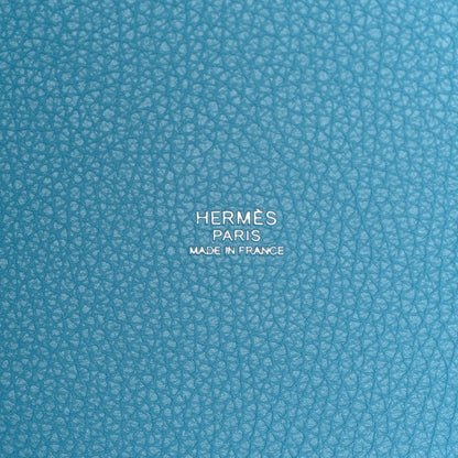 Hermes Taurillon Clemence Picotin Lock 22 MM Bleu du Nord 6 of 10