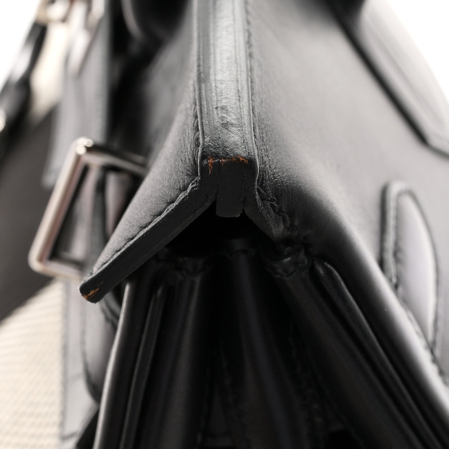 Hunter Criss Viking Evergrain Flag HAC Birkin 40  Ecru Black