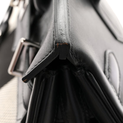 Hermes Hunter Criss Viking Evergrain Flag HAC Birkin 40  Ecru Black 12 of 13