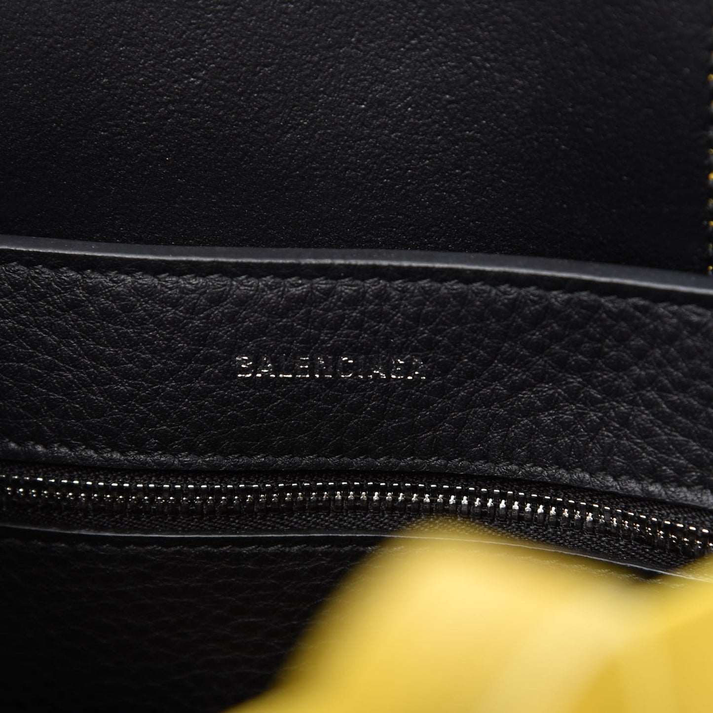 Smooth Calfskin Logo XXS Everyday Tote Jaune Soleil Black