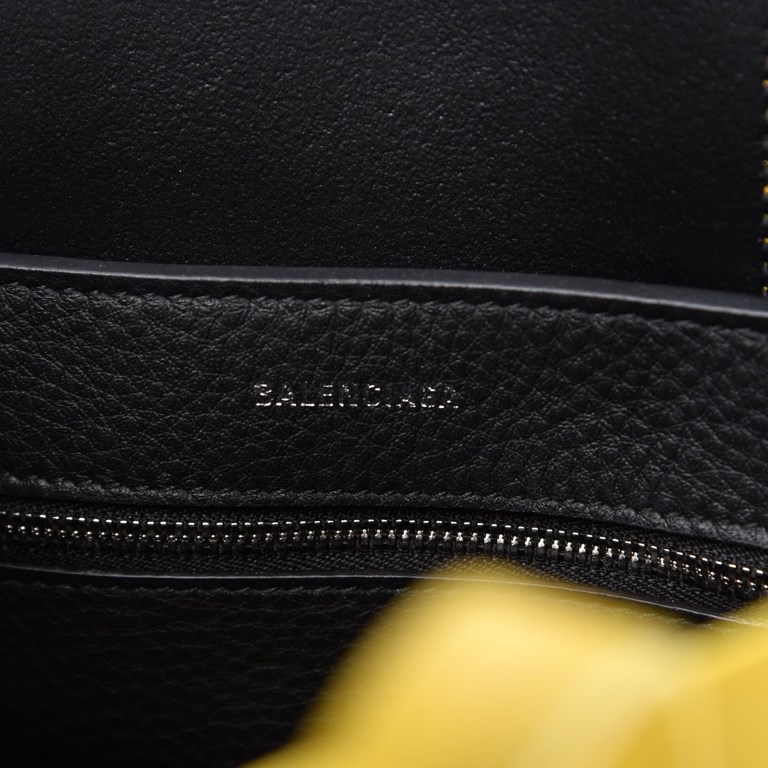 Balenciaga Smooth Calfskin Logo XXS Everyday Tote Jaune Soleil Black 8 of 9