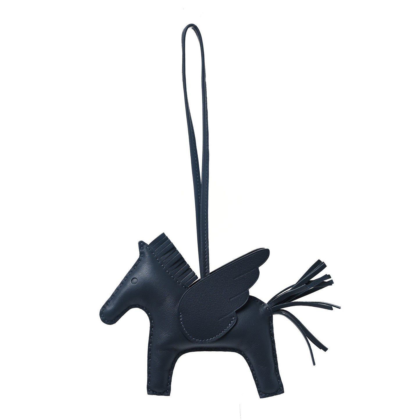 Milo Lambskin Grigri Rodeo Pegase Horse Bag Charm MM Gris Misty