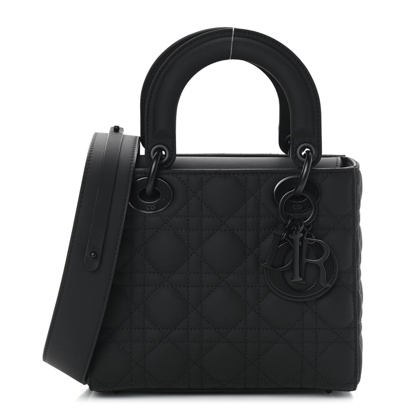 Ultra Matte Calfskin Cannage Small My ABCDior Lady Dior Black