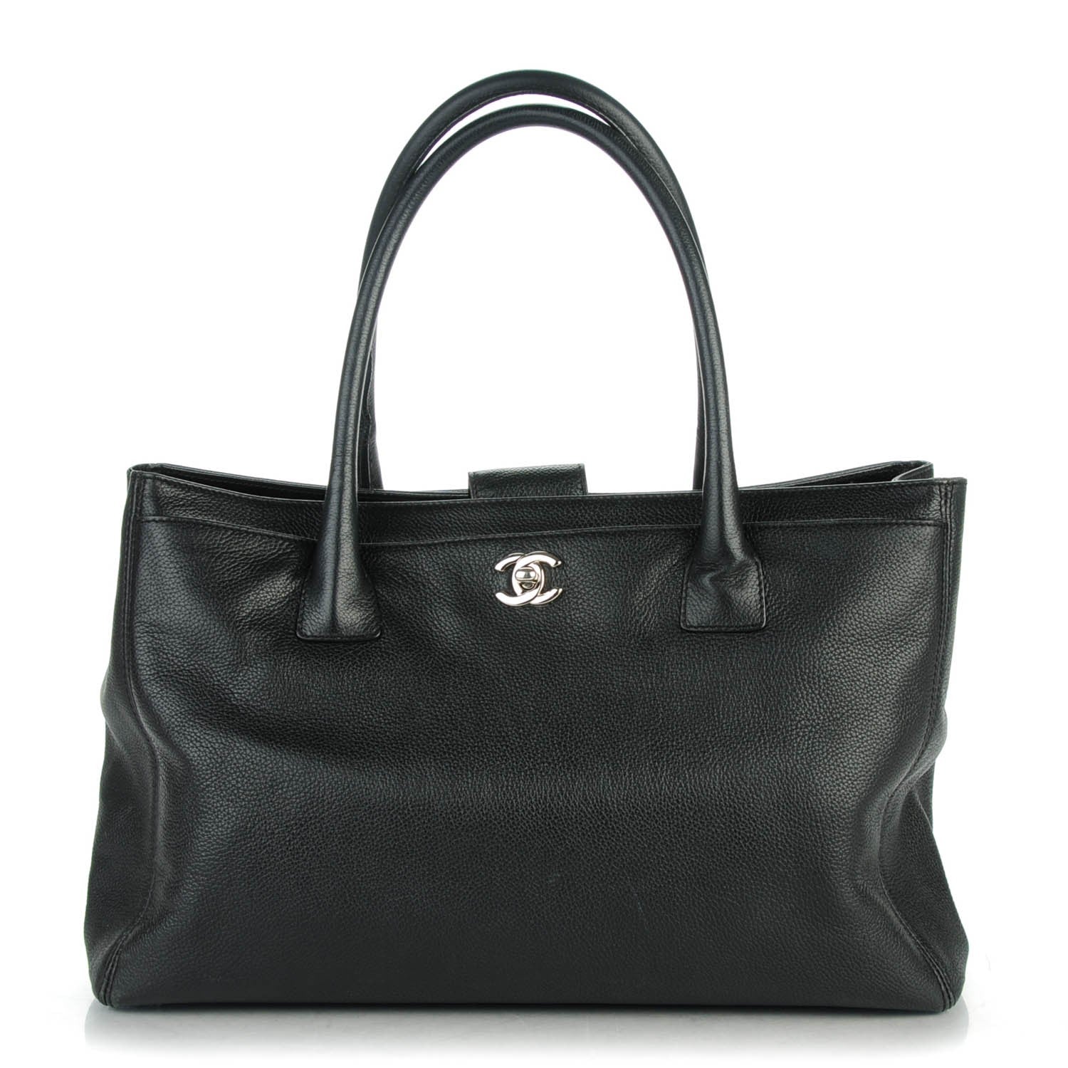 Chanel Calfskin Cerf Executive Shopper Tote Black 1 of 8