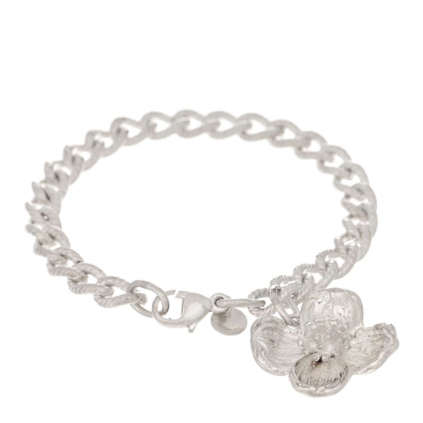 Sterling Silver Dogwood Charm Bracelet