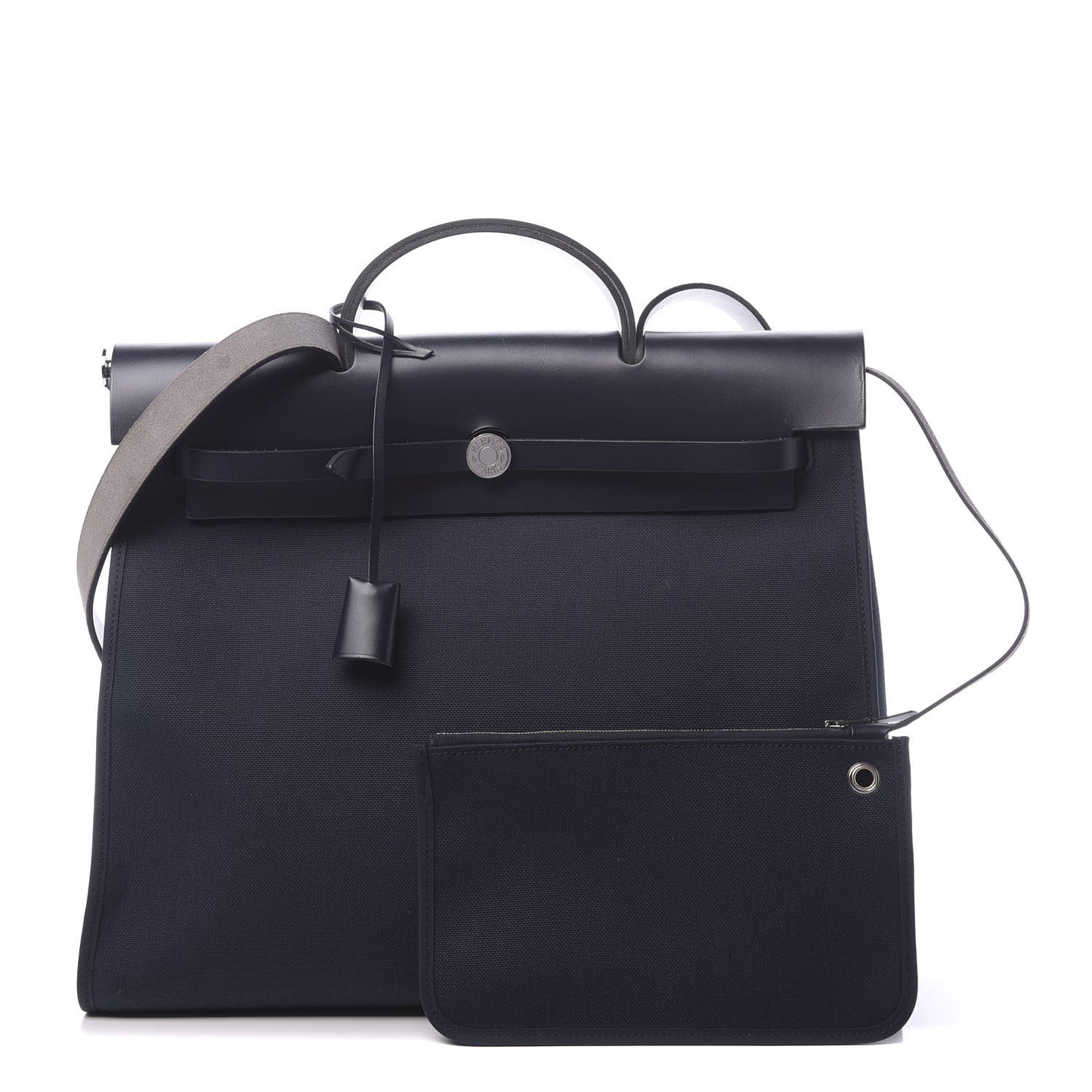 Toile Vache Calfskin Herbag Zip 39 GM Bleu Indigo