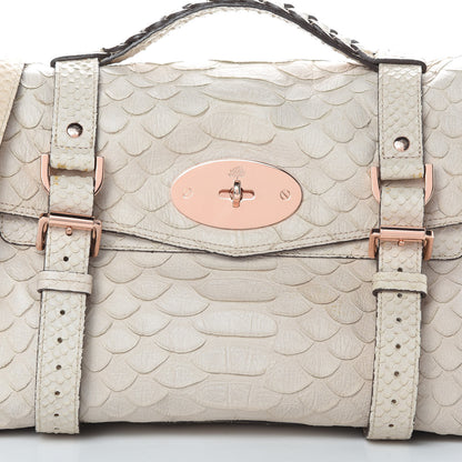 Mulberry Python Embossed Calfskin Medium Alexa White 9 of 19