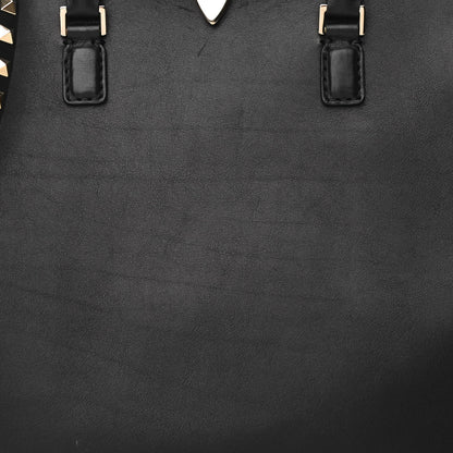Valentino Garavani Vitello Rockstud Double Handle Tote Black 7 of 13
