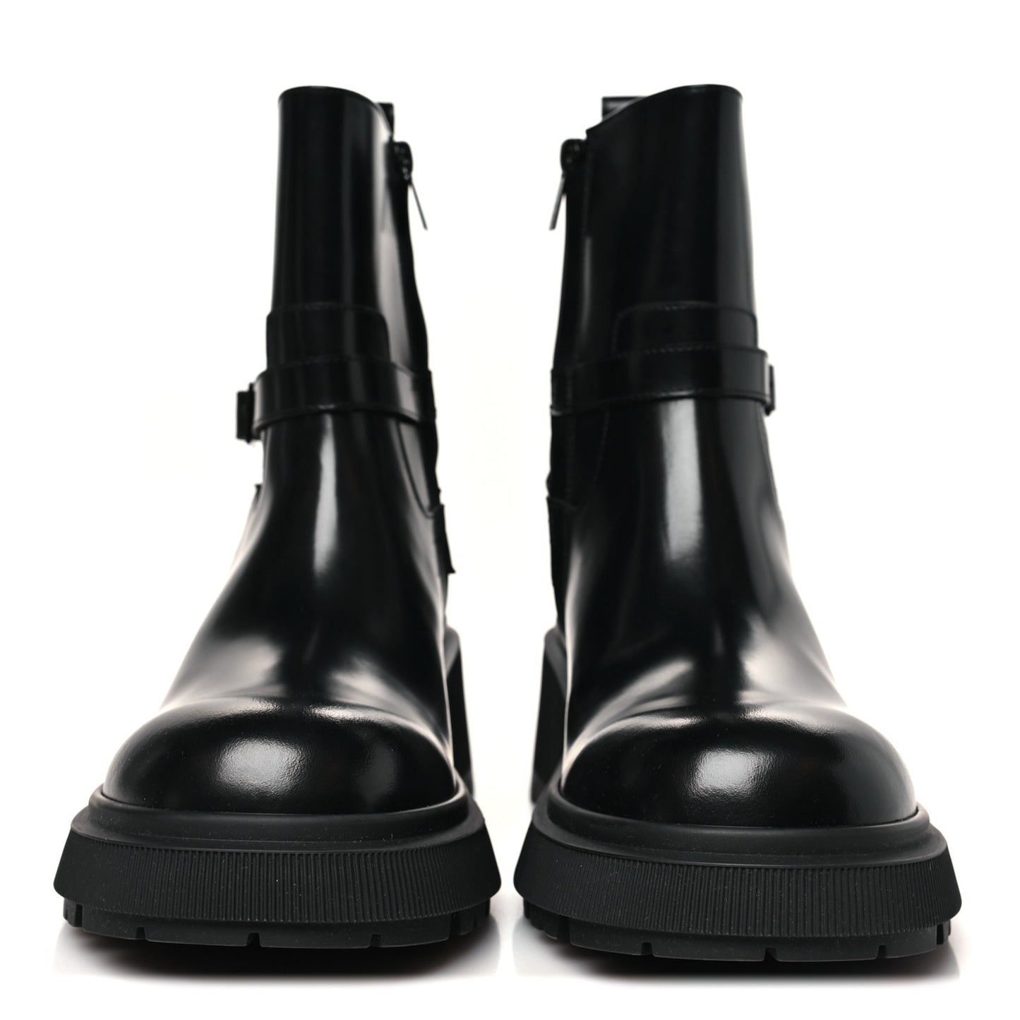 Calfskin Conny Flat Combat Boots 40 Black