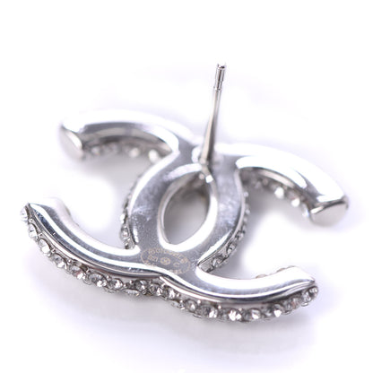 Chanel Crystal CC Earrings Silver 4 of 5