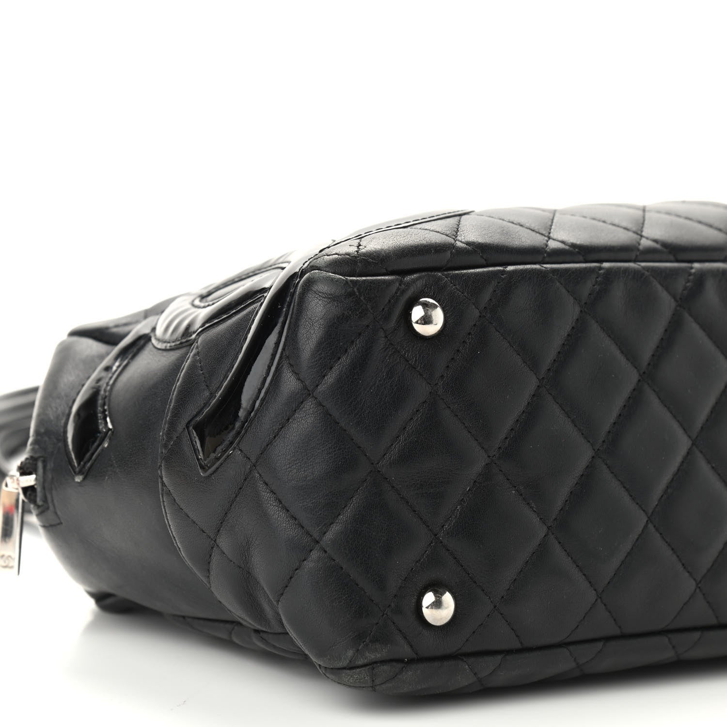 Chanel Calfskin Quilted Large Cambon Bowler Black 8 of 14