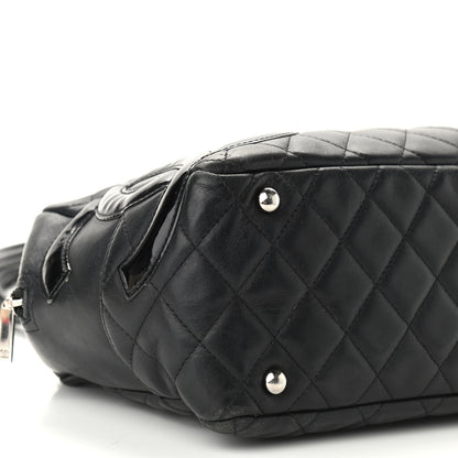 Chanel Calfskin Quilted Large Cambon Bowler Black 8 of 14