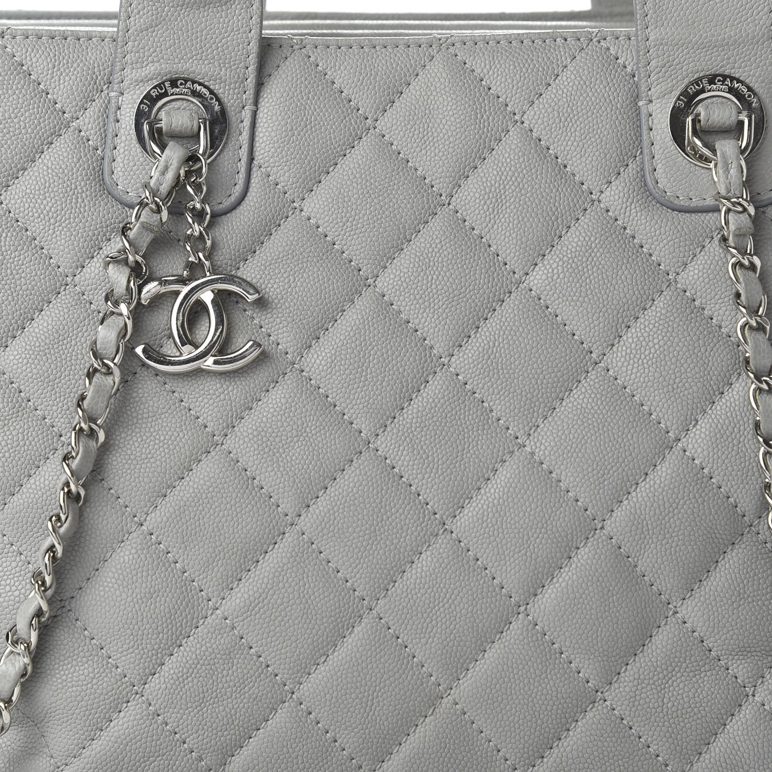 Chanel Caviar Quilted Large Urban Companion Top Handle Shopping Tote Grey 11 of 12