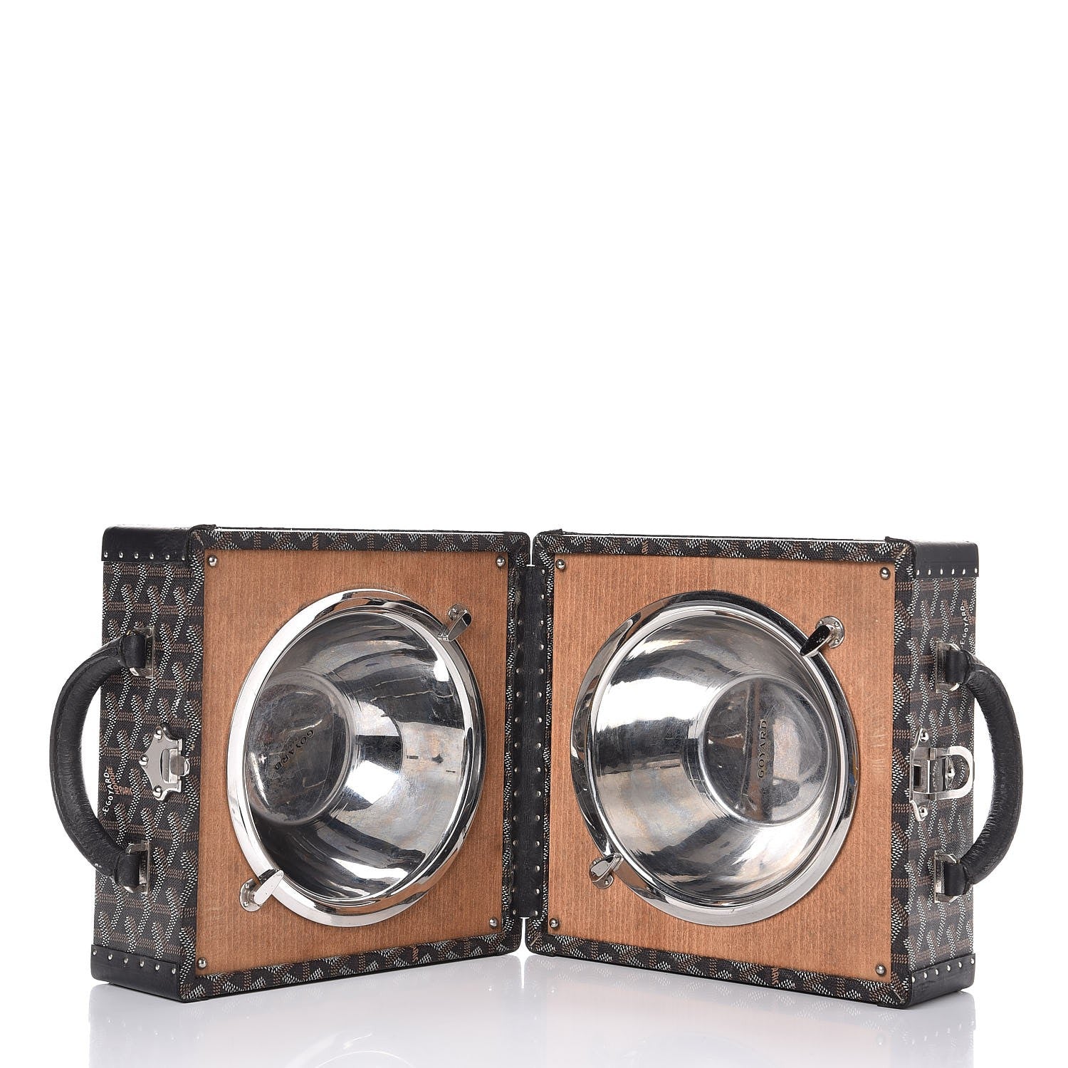 Goyard Goyardine Travelling Pet Bowl Carrier 22 Black 8 of 12
