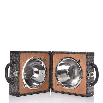 Goyard Goyardine Travelling Pet Bowl Carrier 22 Black 8 of 12