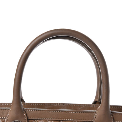 Chanel Coated Canvas Quilted Tote Taupe 15 of 16