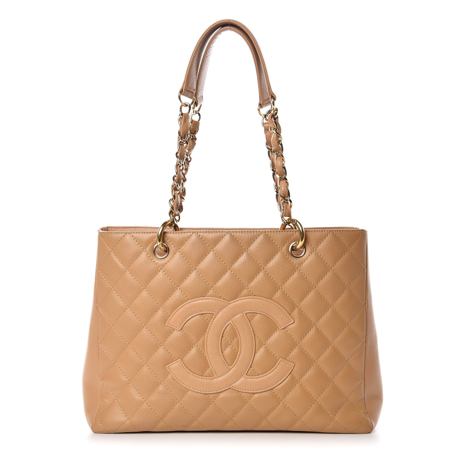 Chanel Caviar Quilted Grand Shopping Tote GST Beige 1 of 18