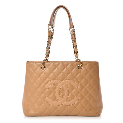 Chanel Caviar Quilted Grand Shopping Tote GST Beige 1 of 18