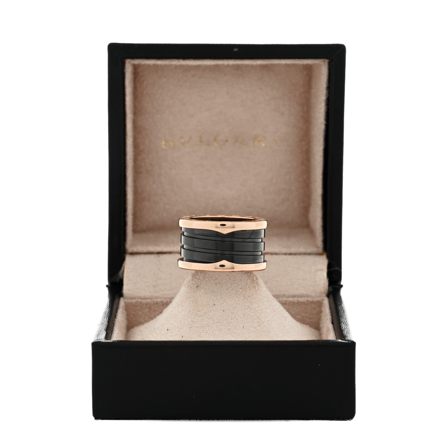 Bulgari 18K Rose Gold Black Ceramic B.Zero1 Four-Band Ring 52 6 5 of 5