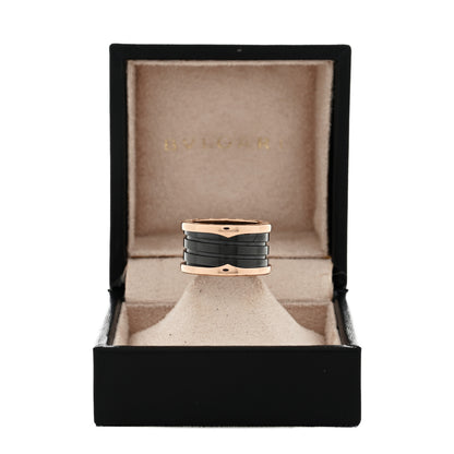 Bulgari 18K Rose Gold Black Ceramic B.Zero1 Four-Band Ring 52 6 5 of 5