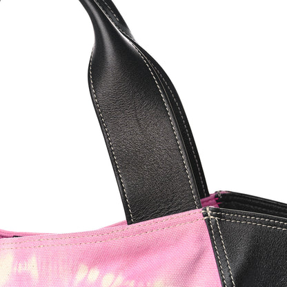 Celine Canvas Smooth Calfskin Frame Tote Black Pink White 16 of 17