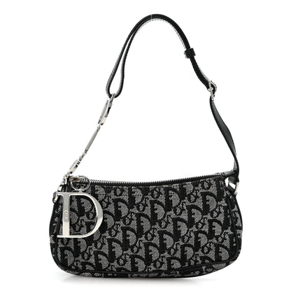 Christian Dior Monogram Shoulder Bag Pochette Blue 1 of 14