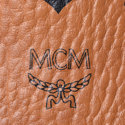 MCM Visetos Medium Anya Top Zip Shopper Tote Cognac 12 of 13