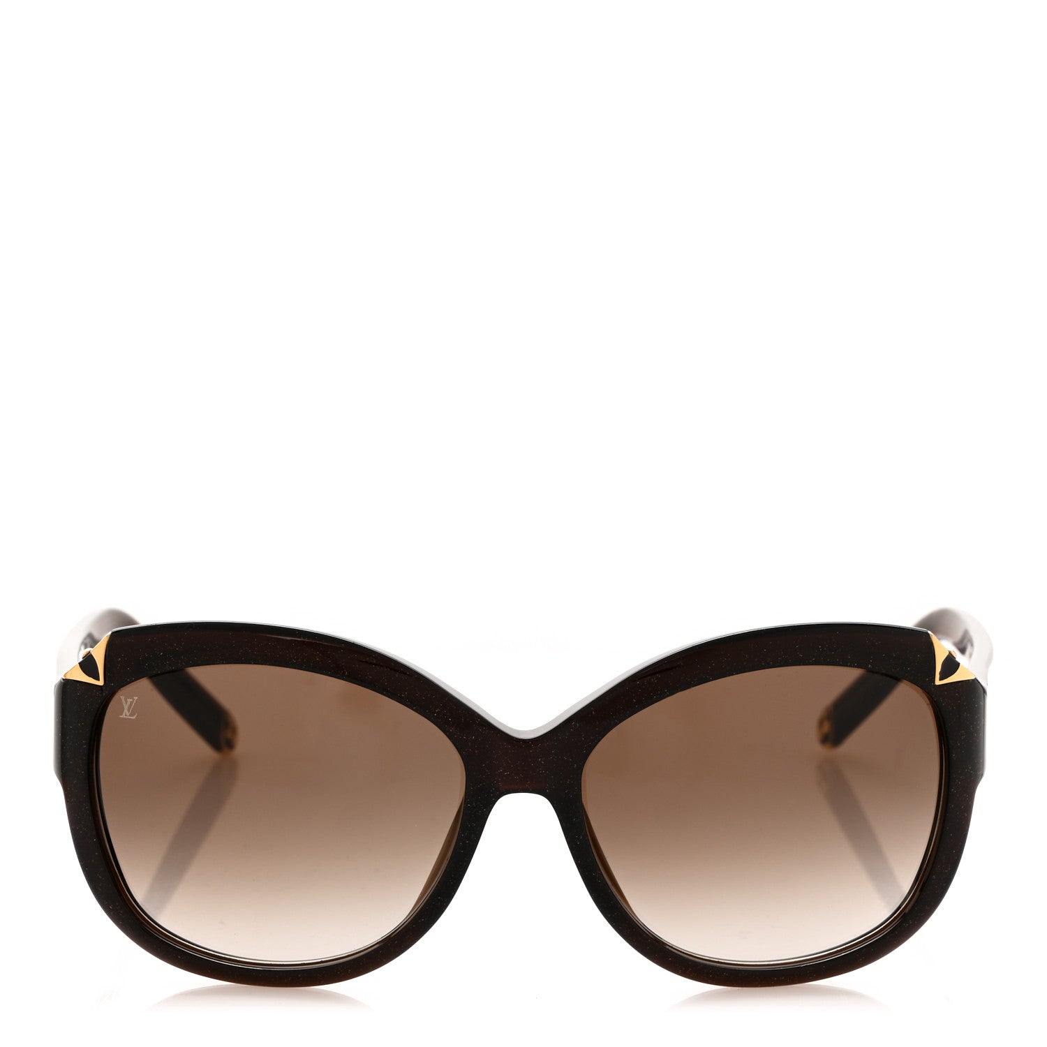 Louis Vuitton Acetate Hortensia Cat Eye Sunglasses Z0486W Brown Glitter 2 of 10