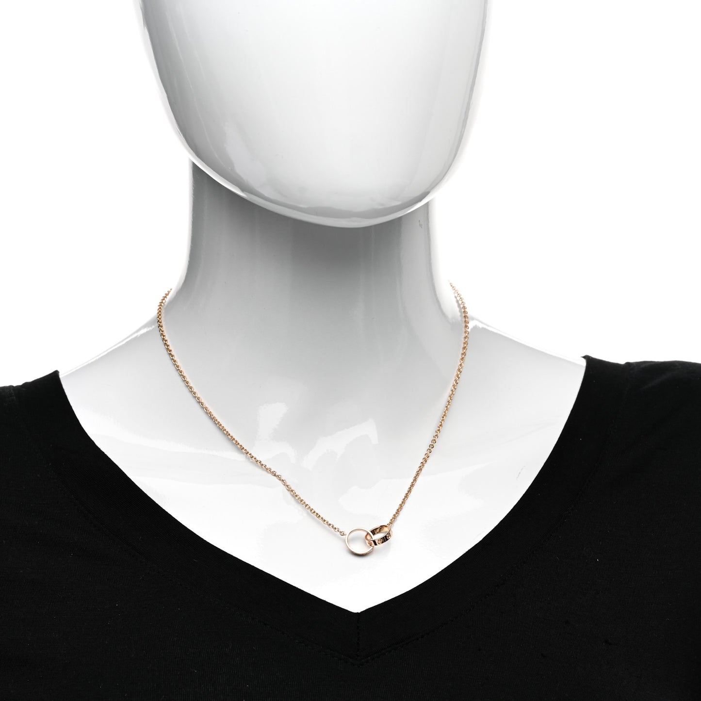 18K Pink Gold Interlocking LOVE Necklace