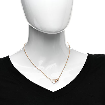 Cartier 18K Pink Gold Interlocking LOVE Necklace 2 of 4