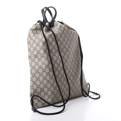 Gucci GG Supreme Monogram Angry Cat Drawstring Backpack 2 of 10
