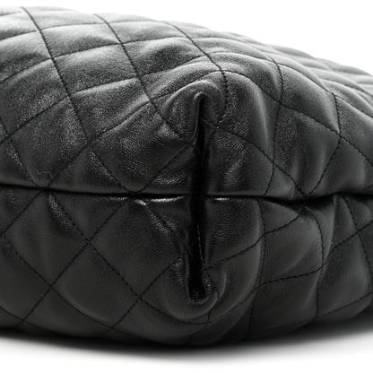 Saint Laurent Lambskin Quilted Maxi Icare Shopping Tote Black 9 of 12