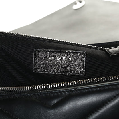 Saint Laurent Calfskin Y Quilted Monogram Large Loulou Chain Satchel Black 8 of 21