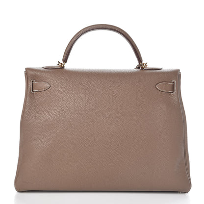 Hermes Togo Kelly Retourne 40 Etoupe 4 of 34