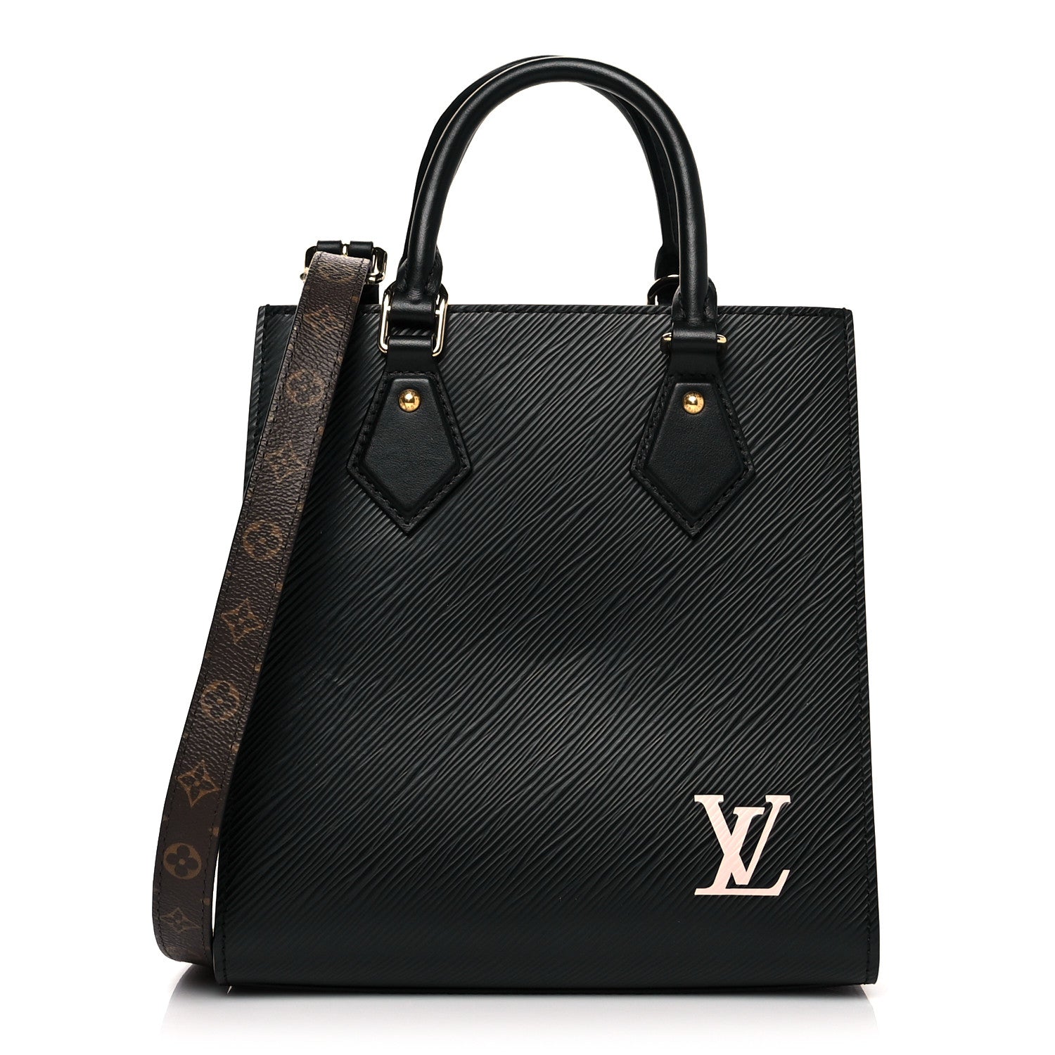 Louis Vuitton Epi Sac Plat BB Black 1 of 9