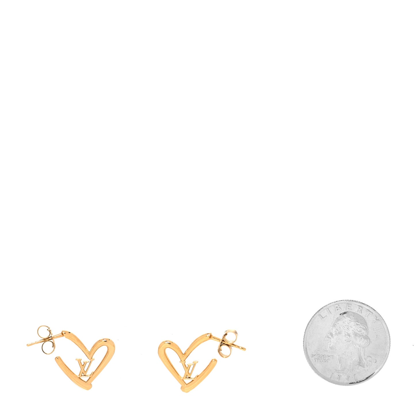 Fall In Love Heart Earrings PM Gold